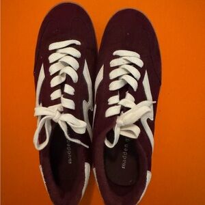 Madden Girl Burgundy and White Sneakers